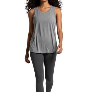 Athleta Womens Gray Heathered Muscle Tank Top Activewear Size M